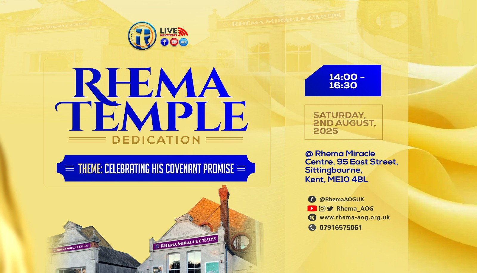 Rhema Miracle Centre Assemblies Of God banner