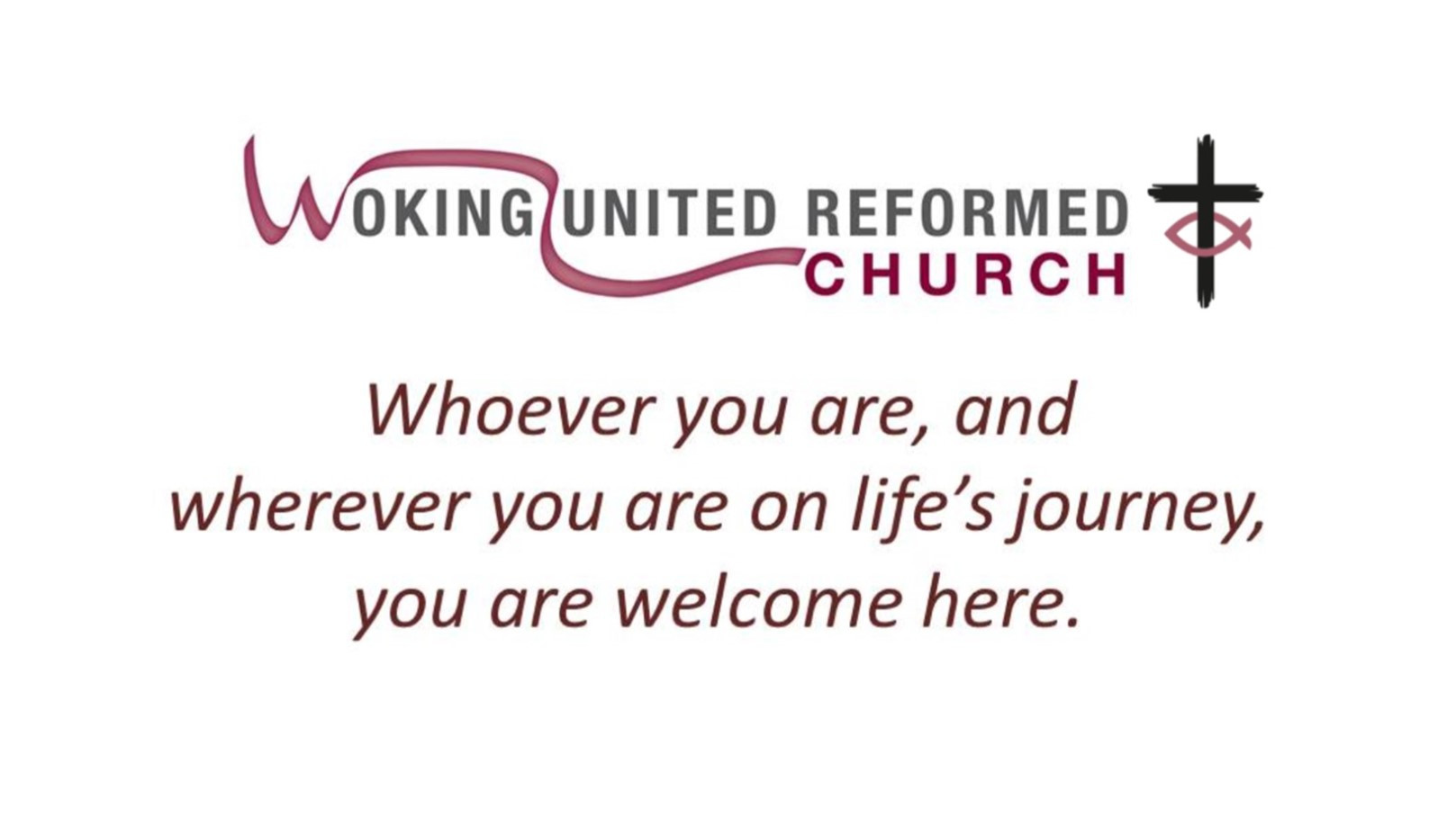 Woking United Reformed Church Charity banner
