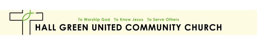 Hall Green United Community Church banner