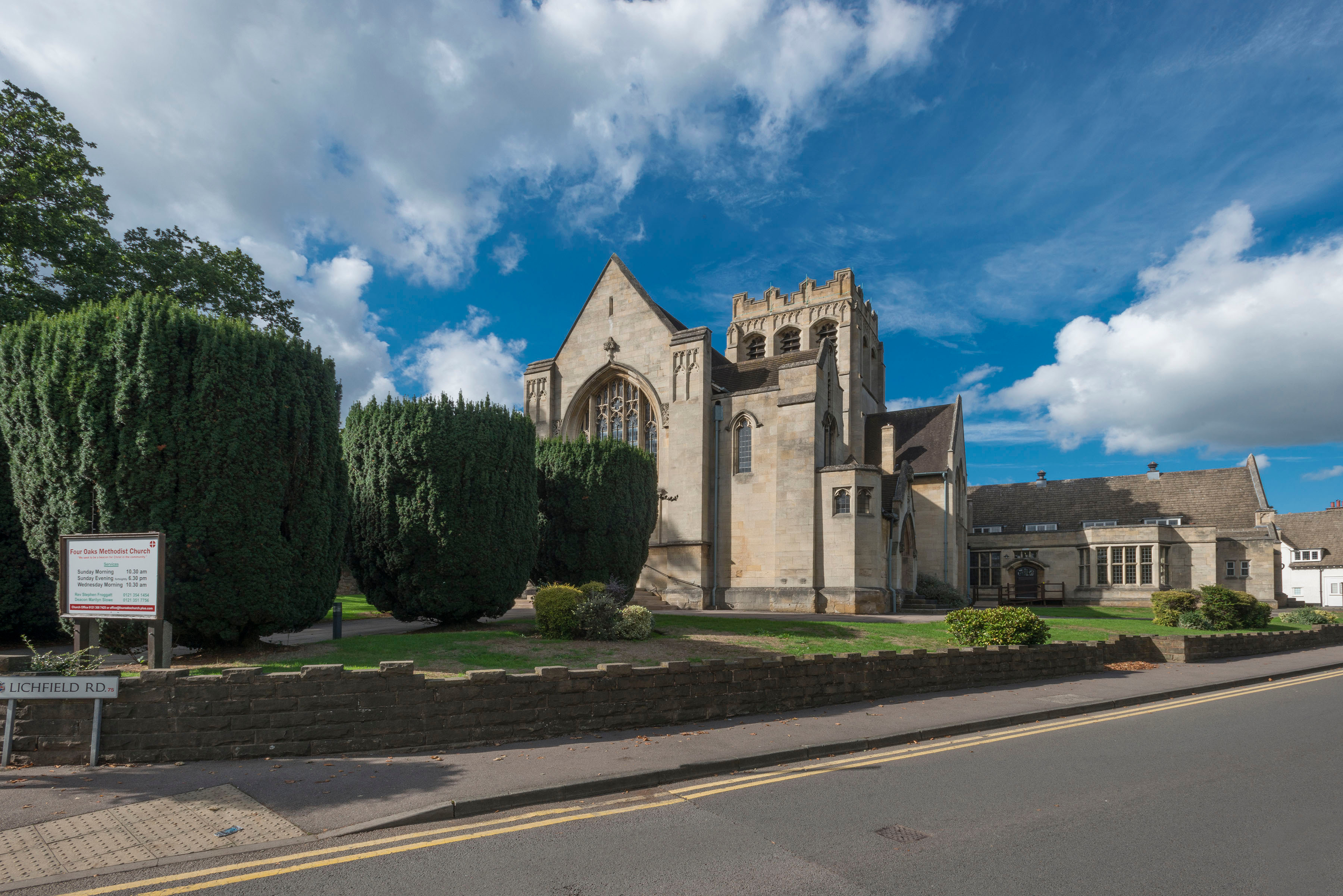 Four Oaks Methodist Church banner