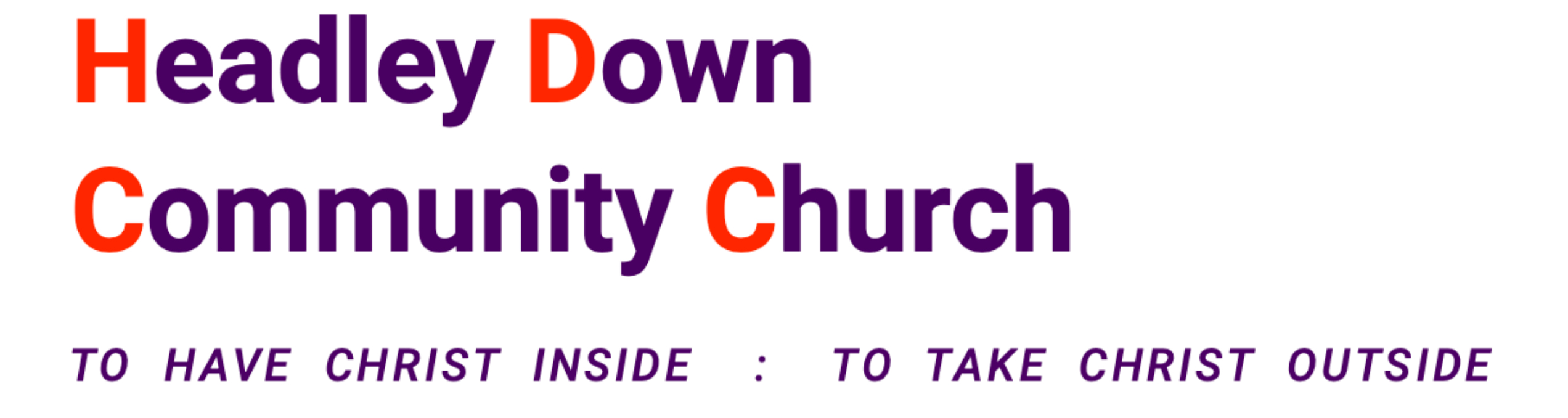 Headley Down Community Church banner