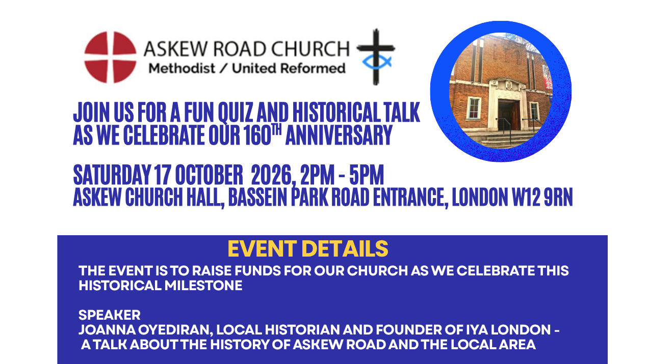 A FUN QUIZ AND HISTORICAL TALK TO CELEBRATE OUR 160TH ANNIVERSARY