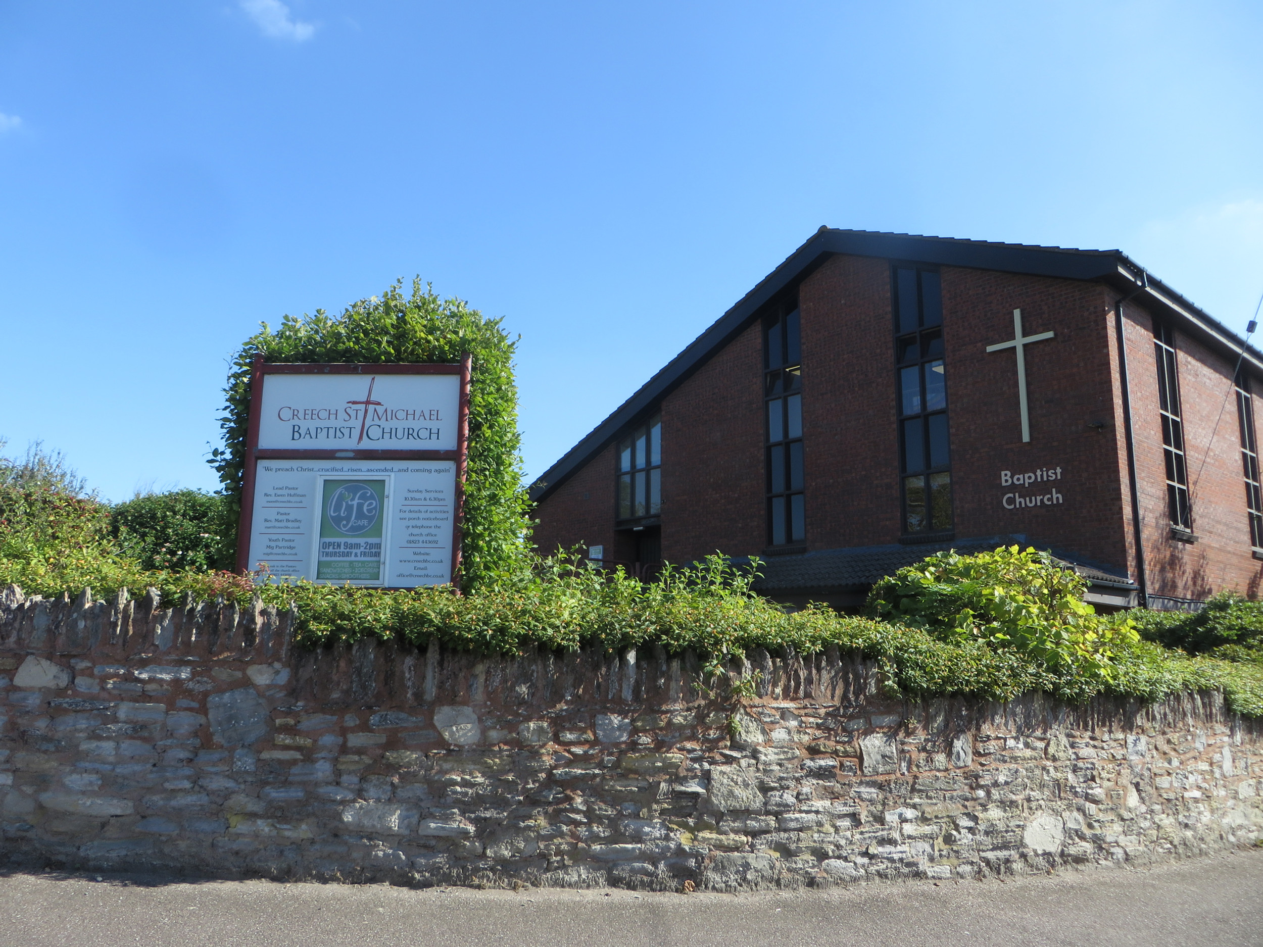 Creech St Michael Baptist Church banner