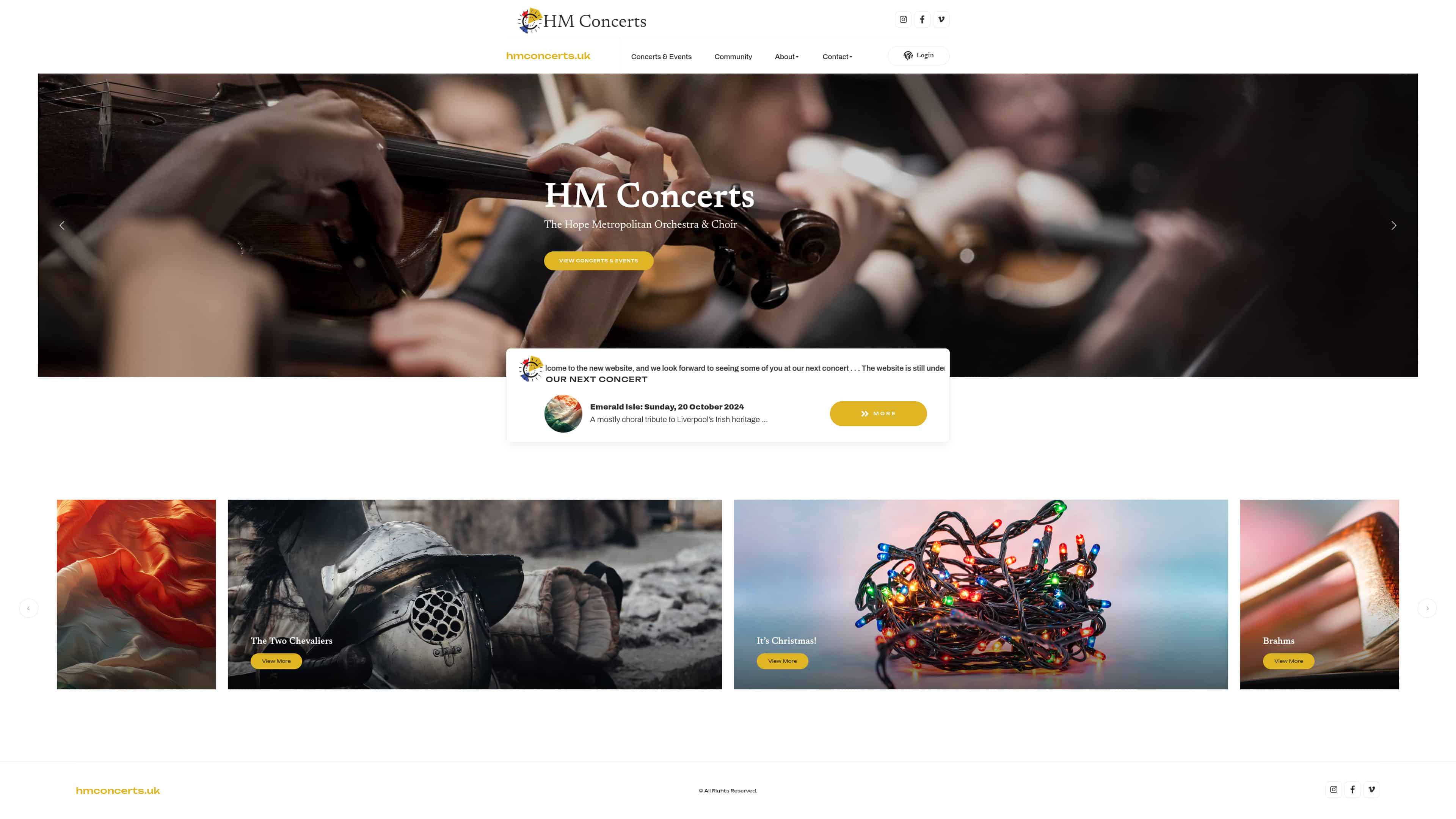 Hope Metropolitan Concerts banner