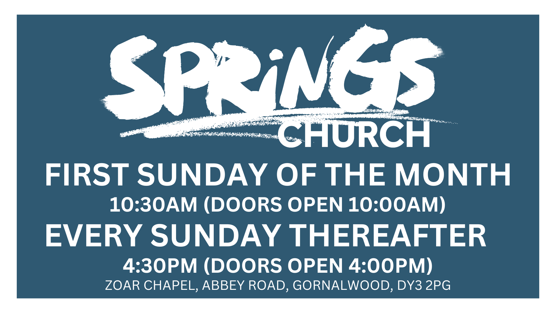 SPRINGS CHURCH (GORNAL) banner