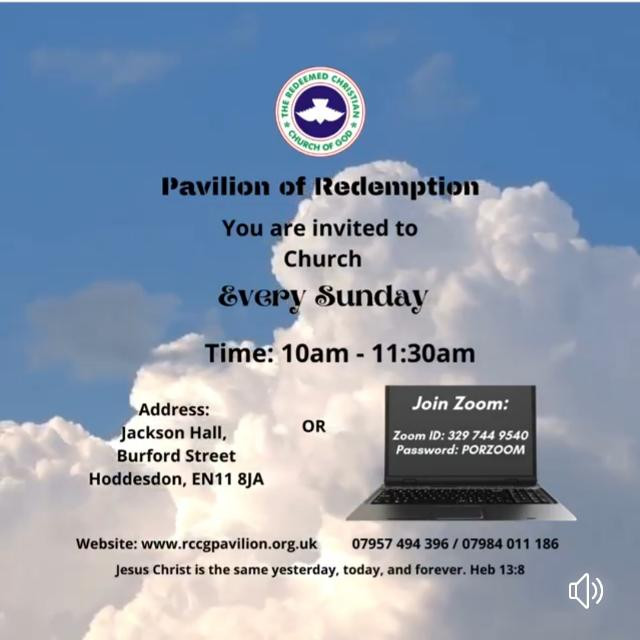 The Redeemed Christian Church Of God Pavilion Of Redemption banner