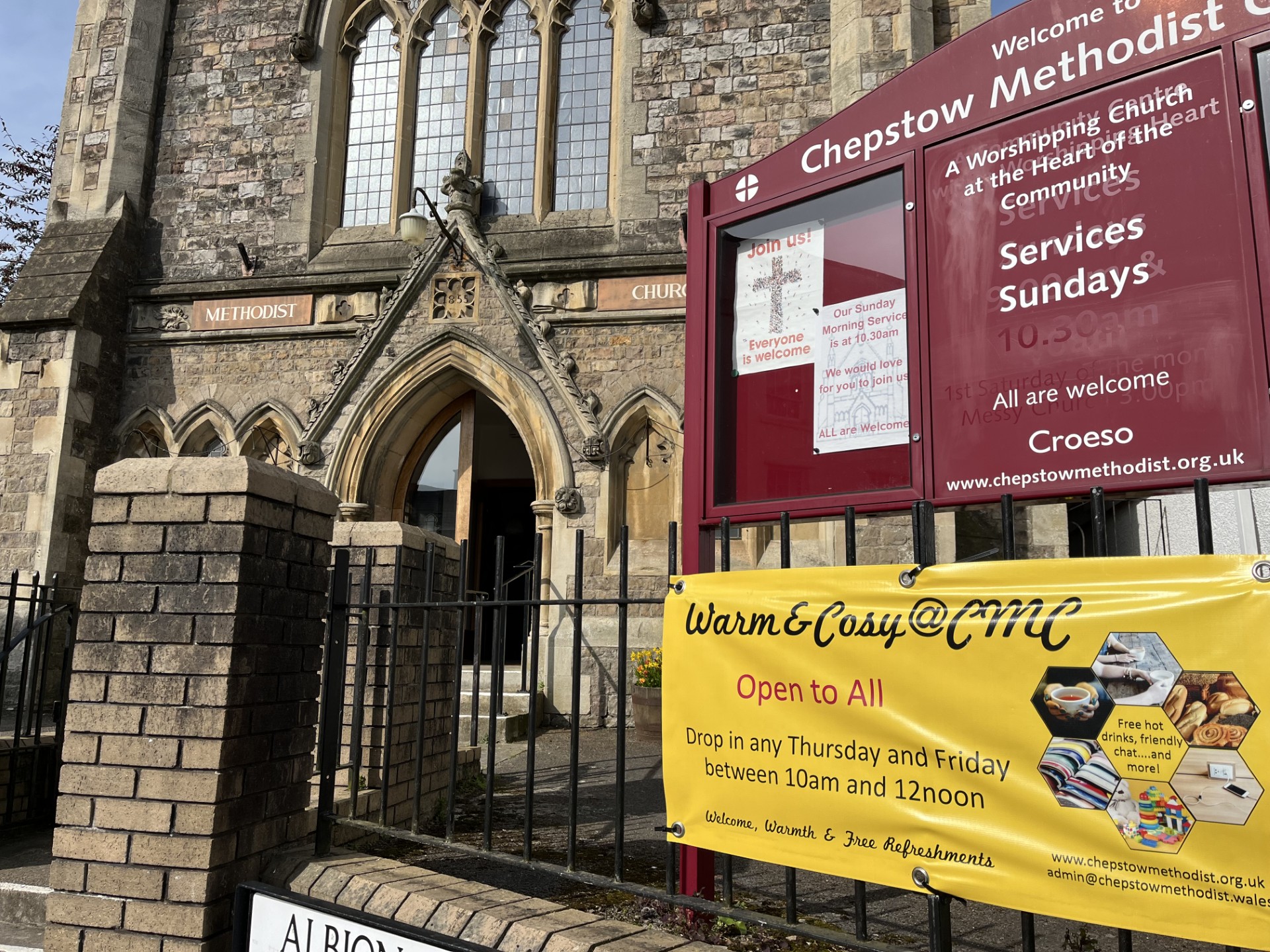 Chepstow Methodist Church banner