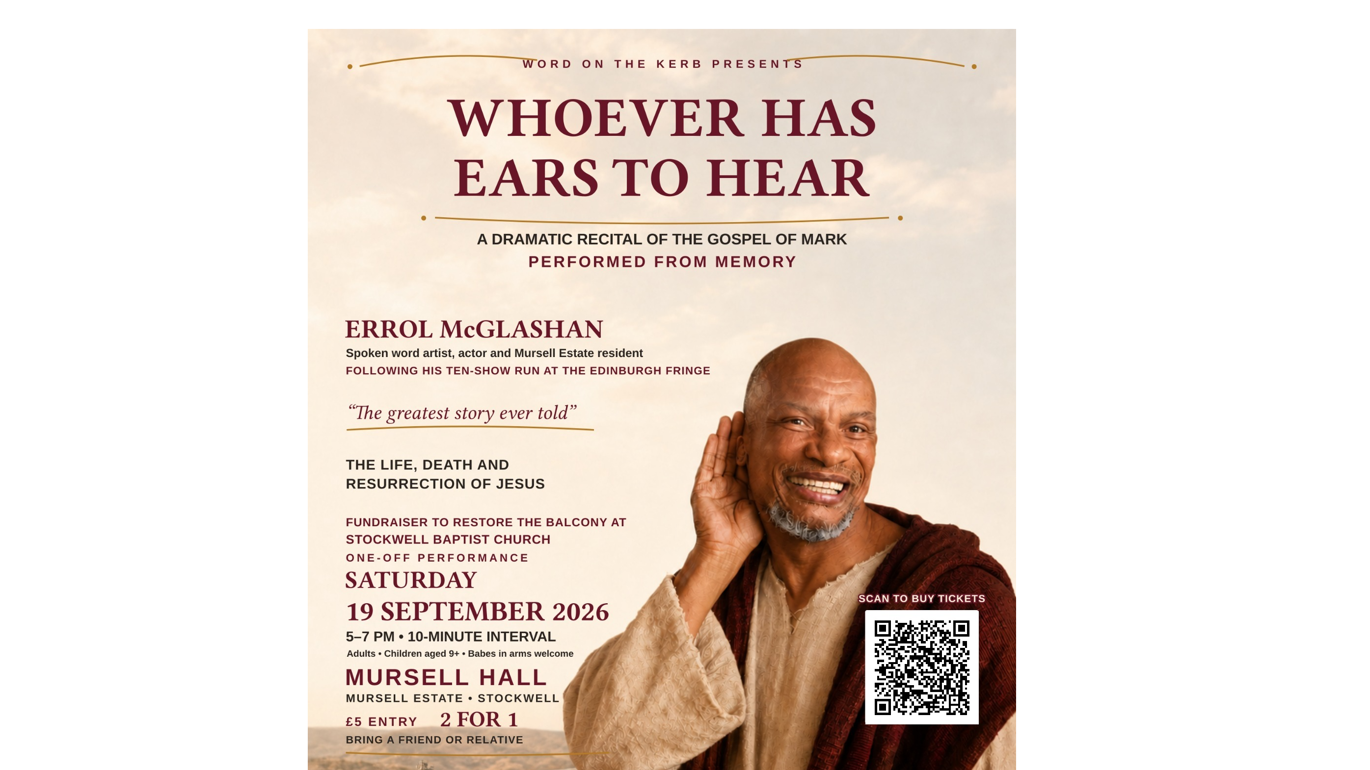 Whoever Has Ears To Hear _ A dramatic recital of The Gospel of Mark